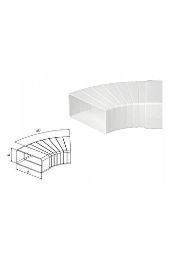 Other HORIZONTAL POLYGONAL ELBOW 45° FLAT CHANNEL 110x55