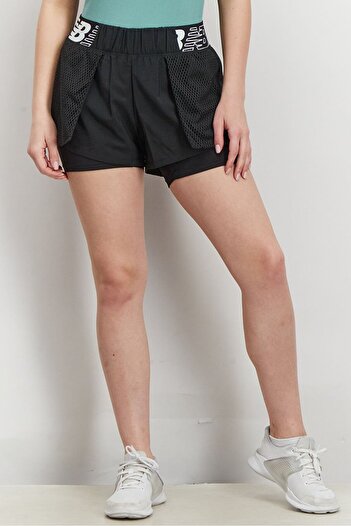 New Balance Women Athletic Fit Relentless 2 in 1 Shorts, Black