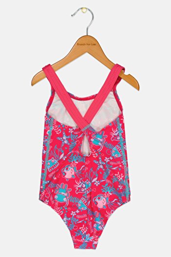 SPEEDO Toddlers Girl Allover Print One Piece Swimwear, Multicolor