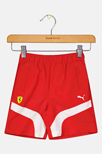 Puma Scuderia Ferrari x Toddlers Boy Brand Logo Basic Shorts, Red