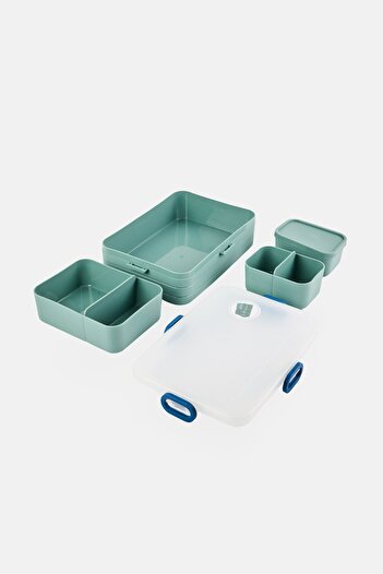 DIAMOND HOME Bento Lunch Box with Movable Sections, Sage