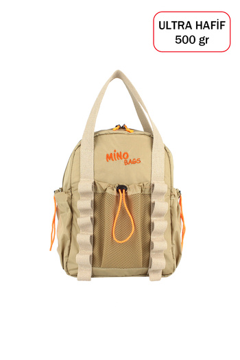 Dada Functional Ultra-Light Beige Women's Backpack Use on Hand and Shoulder New Generation Water Repellent Fabric