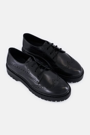 Geox Women D Bleyze H Lace Up Casual Shoes, Black