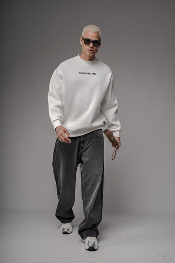 king brich Oversize Fit Uneffected Printed Sweatshirt
