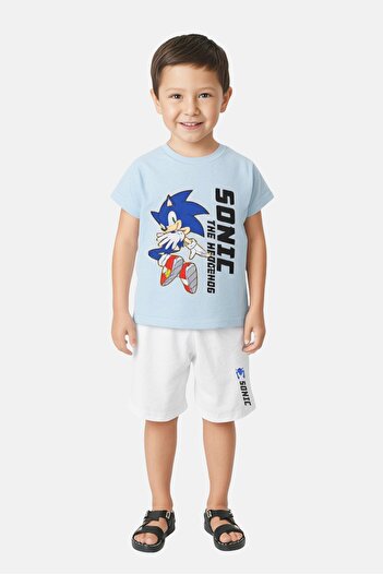 Sonic Kids Boy 2 Pieces Graphic Print T-Shirt And Shorts Set, Multicolor