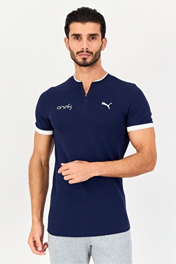 Puma x One8 Men Slim Fit Short Sleeve Outdoor T-Shirt, Navy