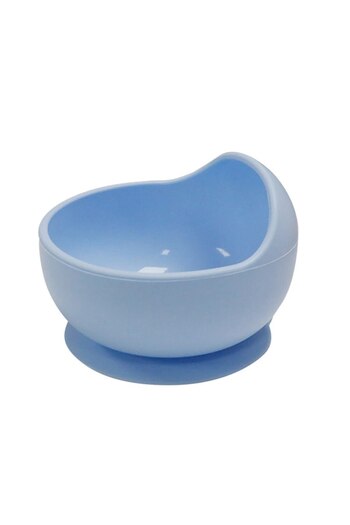 Choice Sky Blue Food-grade Microwave Safe Heat Resistant Baby Feeding Bowl Durable Baby Suction Bowl Non-sl