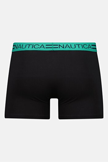 Nautica Men 4 Pcs Brand Logo Boxers, Black