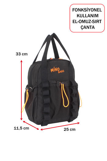 Dada Functional Ultra-Lightweight Black Women's Backpack Use on Hand and Shoulder New Generation Water Repellent Fabric
