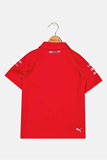 Puma x Scuderia Ferrari Kids Boy Brand Logo Outdoor Polo Shirt, Red