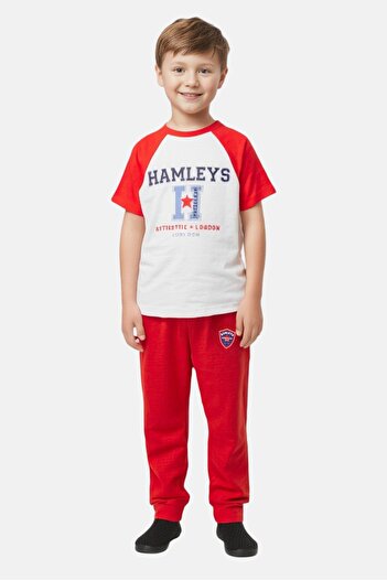 Hamleys Toddlers Boy 2 Pcs Graphic Print T-shirt And Pajama Set, Red
