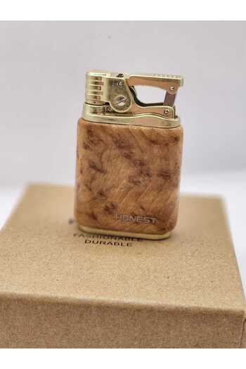 Atheris Gift HONEST BENZİNLİ BEJ KAPLAMALI ÇAKMAK