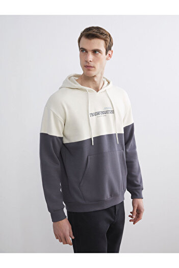 LC Waikiki Sparkling Choices from Shining Store |   Long Sleeve Color Block Men's Hoodie