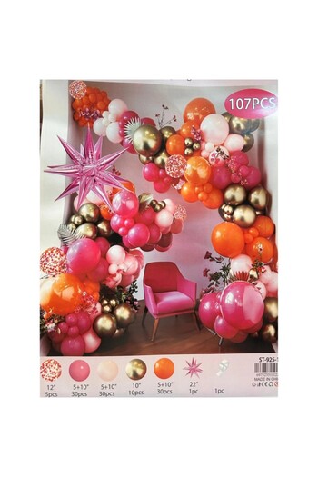 OEM Birthday Balloon Arch Set 107 pcs
