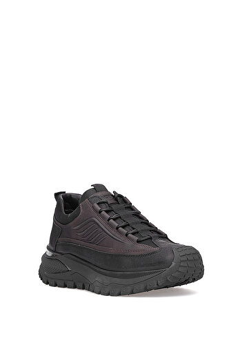 Voyager M434 Men's Genuine Leather Casual Shoes Black - Brown