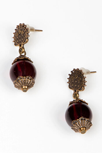 Lila Rosa Ethnic Authentic Glass Earrings