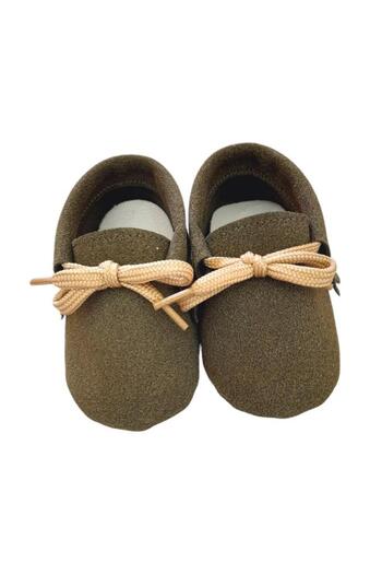Dumledo Makosen Nubuck Khaki Baby Booties