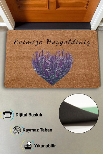 Valerine Life Hearted Lavender Welcome to Our Home Welcome Doormat 45X70Cm
