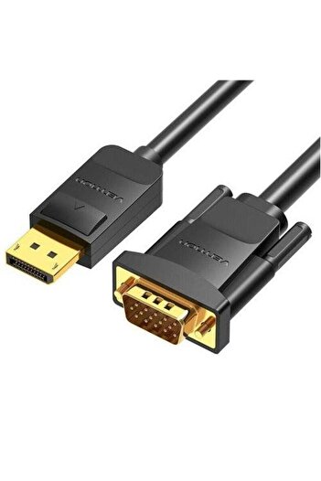 Vention Cable DisplayPort male plug - VGA D-Sub 15pin HD male plug 1080P 60Hz 1.5m black 30AWG HBLBG