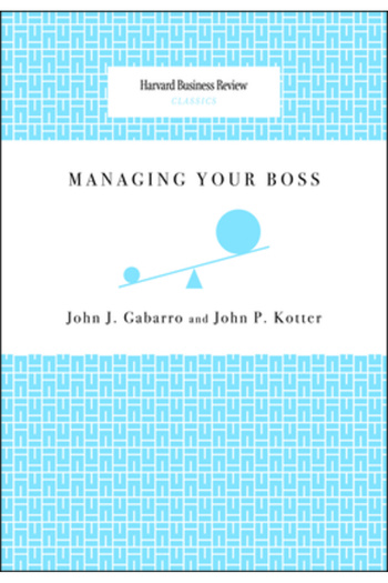 Harvard Business School Press Managing Your Boss