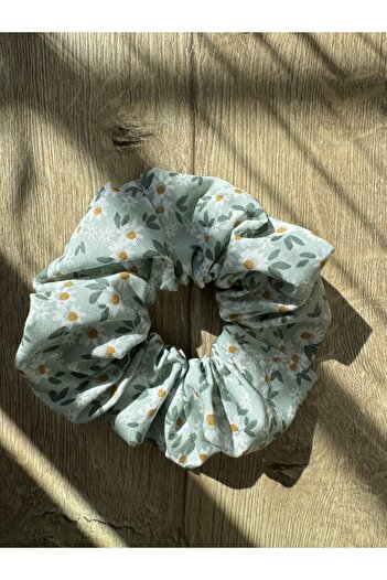 White Alamode Flower Patterned Soft Color 2-Piece Bagel Buckle