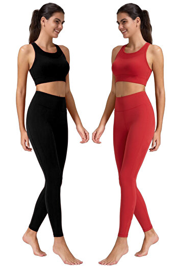 makiteks Tights Red Black