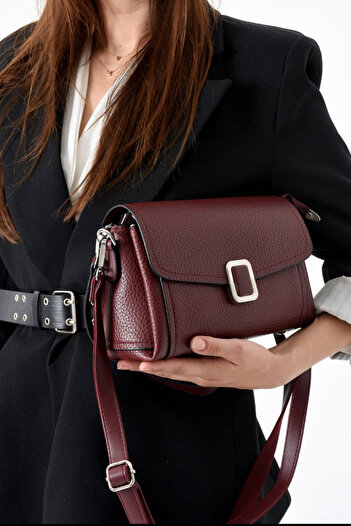 Senna Collection Short and Long Strap Bag with Buckle Detail and Multi-Pocket Bag