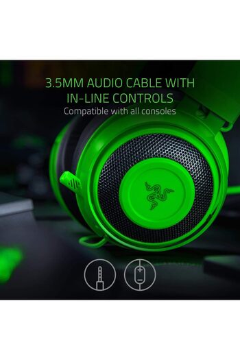 RAZER Kraken Gaming Headset: Lightweight Aluminum Frame, Retractable Noise-Isolating Microphone, Com