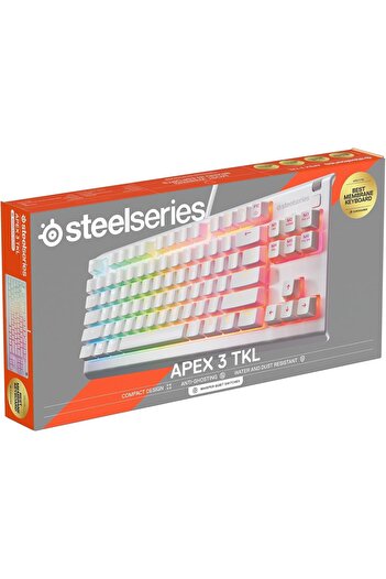 SteelSeries Apex 3 TKL Gaming Keyboard - RGB Backlighting, White
