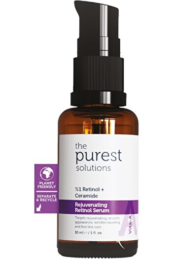 The Purest Solutions Vitamin A Serum for Skin Rejuvenation by The Purest Solutions, 1% Retinol + Ceramide, 30 ml for Wome