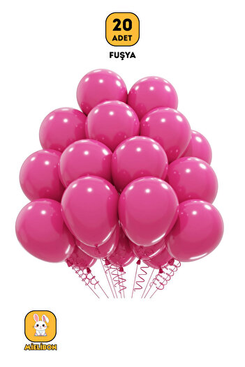 Mielibon 20 Pcs Fuchsia Balloons - 12 Inch Pastel Colors