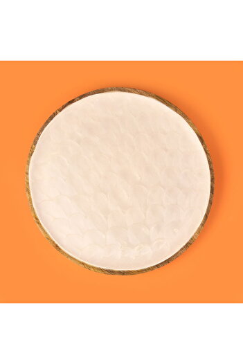 Excellent Houseware Houseware Ivory Serving Plate - Beige - 30 cm