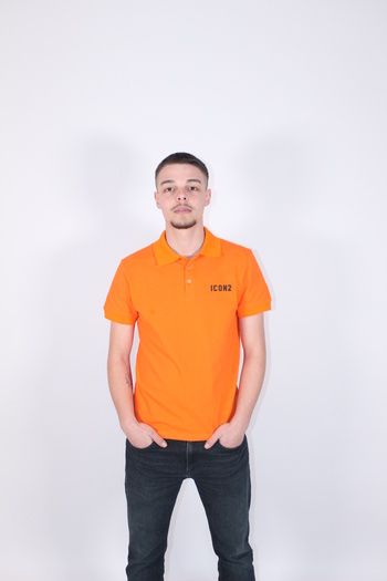 MARKATEM Men's Slim Fit Slim Fit Cotton Fabric Curled Collar Polo Neck T-Shirt