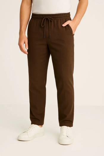 Silerra Men's Linen Pants – Pockets, Elastic Waistband and Drawstring, Breathable Comfortable Fit, Summer and Spring Season