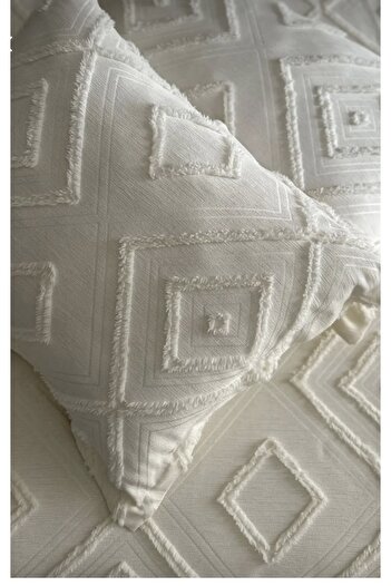 Madamca Nazar Boncuğu Single Tassel Pique Set-Bedspread