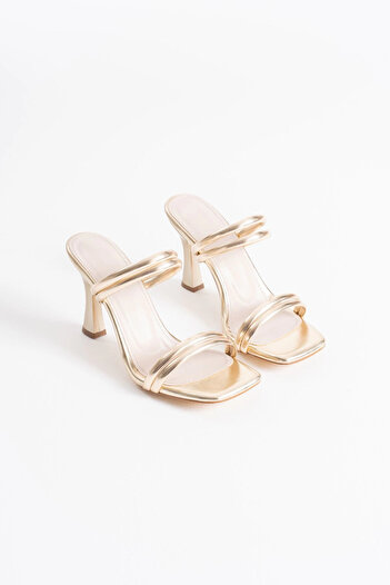 TB Terzi Bey Petra Women's Gold Heeled Slippers