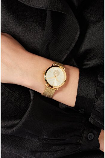 Michael Kors Women MK3844 Rhinestone Modern Watch, Gold