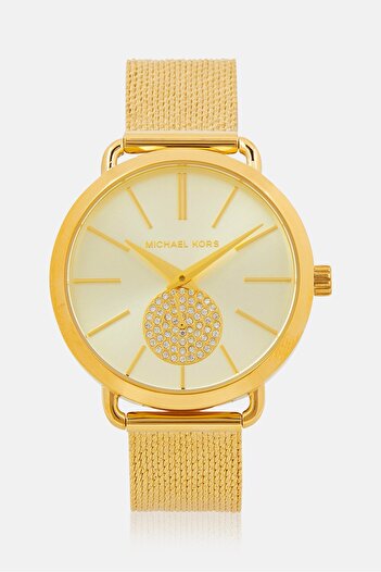 Michael Kors Women MK3844 Rhinestone Modern Watch, Gold