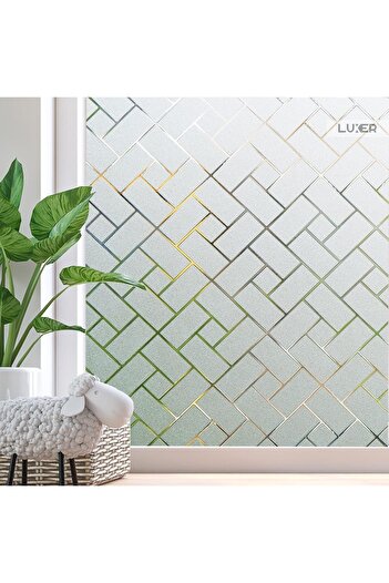 LUXER Decorative Privacy Window Film, UV Protection, Model - Brick Pattern, Dimensions 200x60 cm