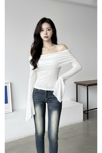 Köstebek Vintage Style Spanish Sleeve Madonna Collar Long Sleeve Blouse