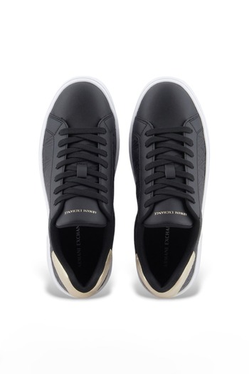 Armani Exchange Kadın Kabartma Monogram Desenli Sneaker - Siyah