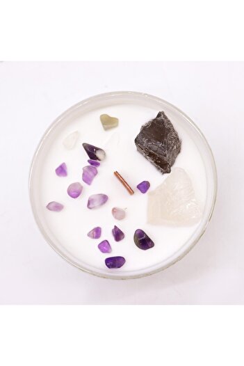 OEM Soy Wax Candle with Crystals | Chakra 7 Sahasrara
