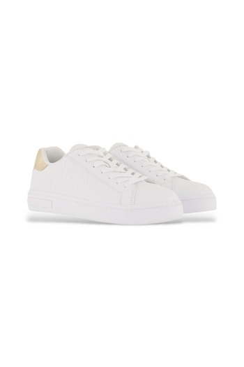 Armani Exchange Kadın Kabartma Monogram Desenli Sneaker - Beyaz