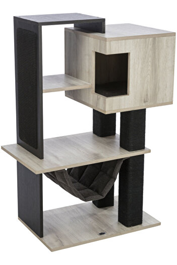 Trixie CityStyle Cat Tree Set, 58 x 38 x 98 cm, Grey/Black, 44724
