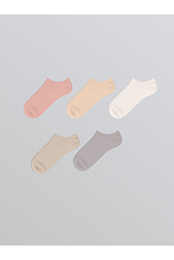 LC Waikiki Create Your Style from Uzg Store |   Women's Plain Booties Socks 5-Piece