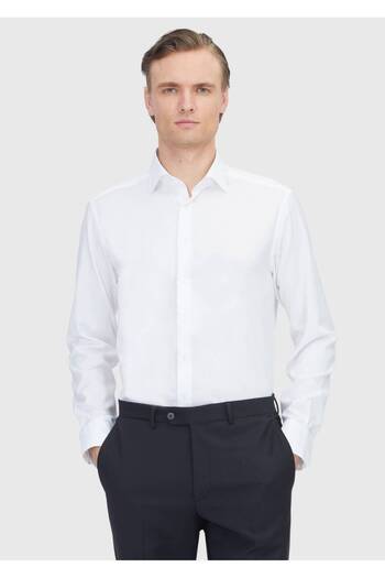 Ramsey White Regular Fit Woven Classic 100% Cotton Shirt