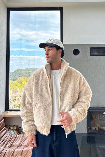 Flaw Wear Zippered Feather Jacket