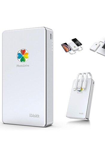 iDiskk Mfi Certified 2TB External Hard Drive for iPhone 16,15,iPad,MacBook,PC,Photo Storage Phone Dr