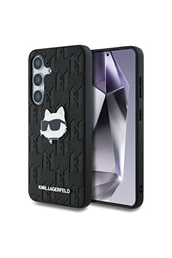 Karl Lagerfeld Case for Samsung Galaxy S25, Hardcase Leather Monogram - Black