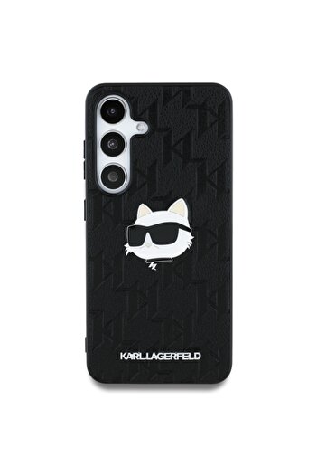 Karl Lagerfeld Case for Samsung Galaxy S25, Hardcase Leather Monogram - Black